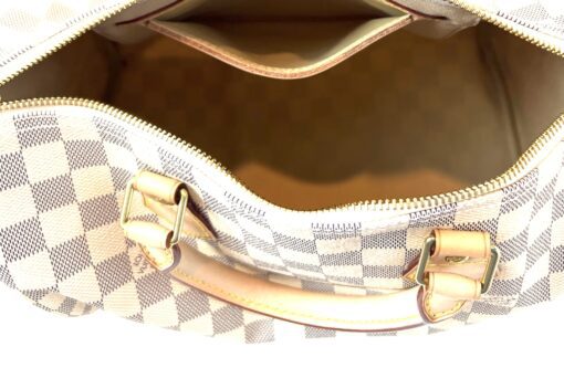 Louis Vuitton Damier Azur Canvas Speedy 30 Satchel Handbag 13