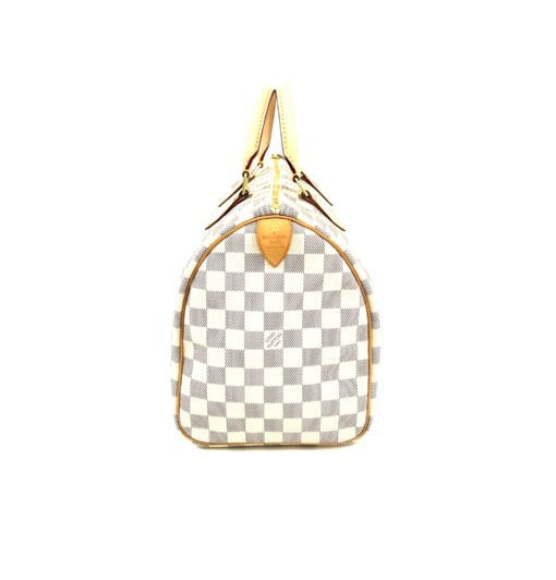 Louis Vuitton Damier Azur Canvas Speedy 30 Satchel Handbag 16