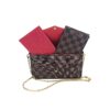 Louis Vuitton Damier Ebene Pochette Felicie Crossbody with Cerise Red Interior