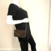 Louis Vuitton Damier Ebene Pochette Felicie Crossbody with Cerise Red Interior 3