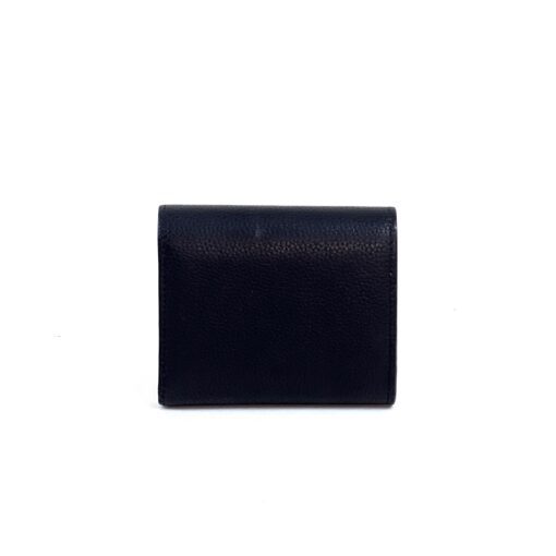 Louis Vuitton Grained Calfskin Monogram Double V Compact Wallet Black 2