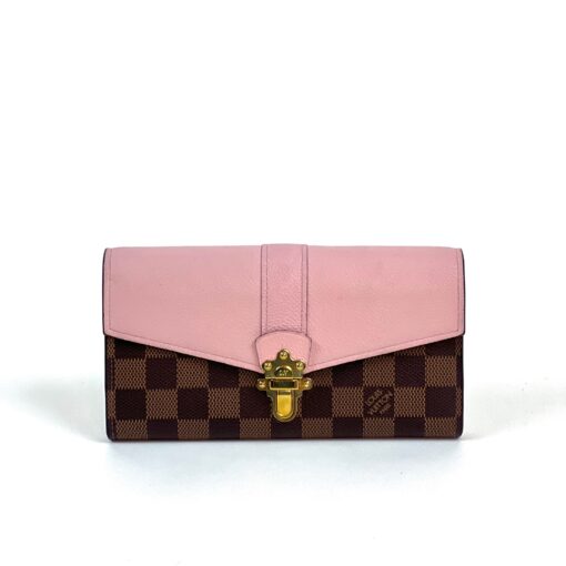 Louis Vuitton Damier Ebene Clapton Wallet Magnolia