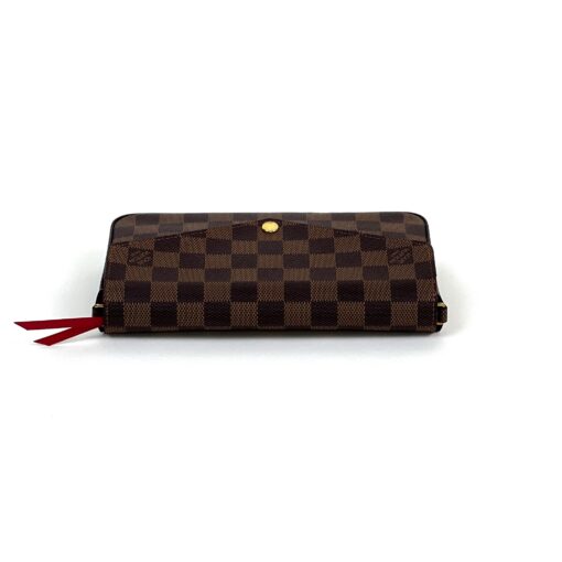 Louis Vuitton Damier Ebene Pochette Felicie Crossbody with Cerise Red Interior 7