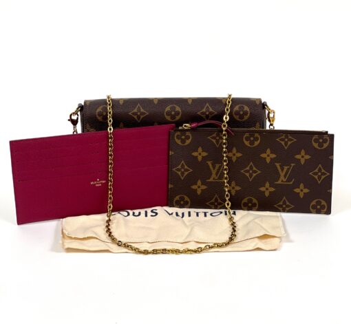 Louis Vuitton Monogram Pochette Felicie Crossbody with Pivoine Interior 3