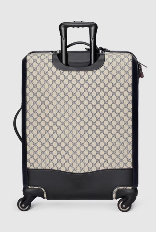 Gucci Savoy Navy Logo Medium Trolley Rolling Luggage 5