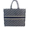 Dior Large Book Tote Ecru and Blue Dior Oblique Embroidery (Copy) 6