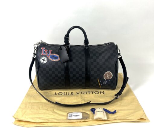 Louis Vuitton League Damier Graphite Keepall Bandoulière 45 - Image 5