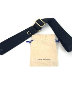 LV Black Jacquard Adjustable Petite Malle Souple Strap