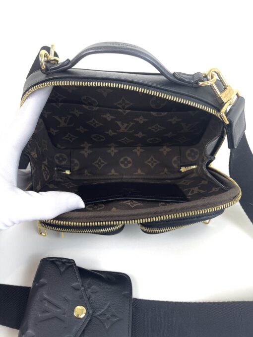 Louis Vuitton Calfskin Monogram Embossed Utility Crossbody Black 5