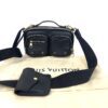 Louis Vuitton Calfskin Monogram Embossed Utility Crossbody Black 3