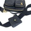 Louis Vuitton Calfskin Monogram Embossed Utility Crossbody Black 18