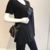 Louis Vuitton Calfskin Monogram Embossed Utility Crossbody Black 2