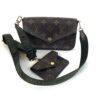 LV Black Jacquard Adjustable Petite Malle Souple Strap 14