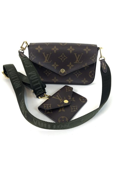 Louis Vuitton Monogram Felicie Strap and Go Khaki