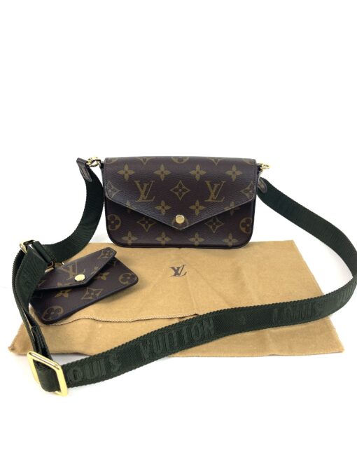 Louis Vuitton Monogram Felicie Strap and Go Khaki 2