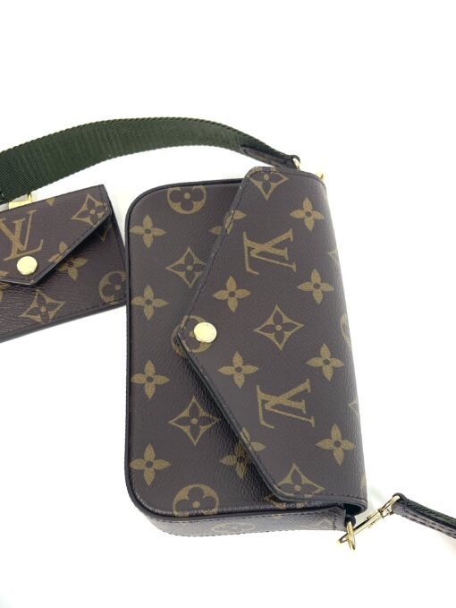 Louis Vuitton Monogram Felicie Strap and Go Khaki 14