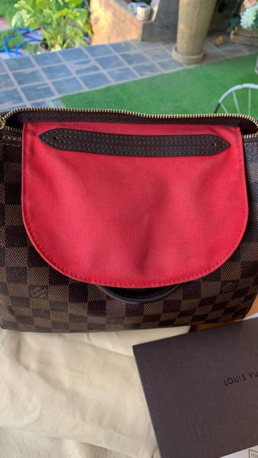 Louis Vuitton Damier Ebene Speedy Bandouliere 25 Red 32