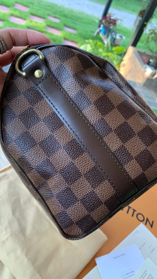 Louis Vuitton Damier Ebene Speedy Bandouliere 25 Red 26