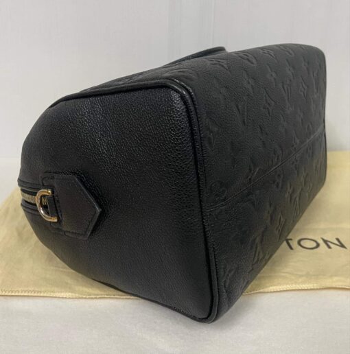 Louis Vuitton Monogram Black Empreinte Speedy 25 Bandouliere 16