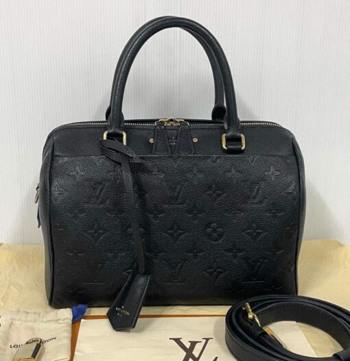 Louis Vuitton Monogram Black Empreinte Speedy 25 Bandouliere 2