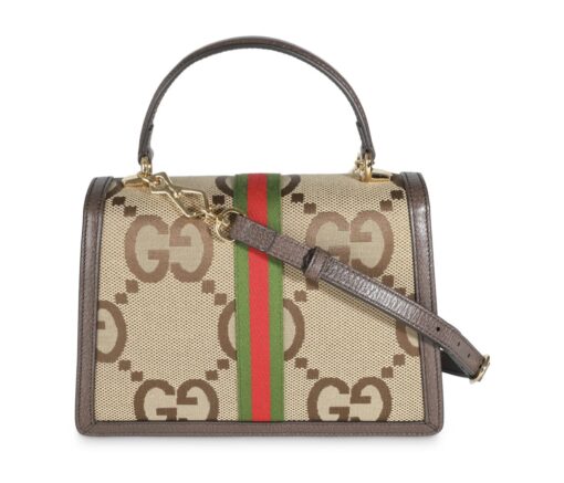 Gucci Ophidia Jumbo G Small Canvas Tote Shoulder Bag Beige 11