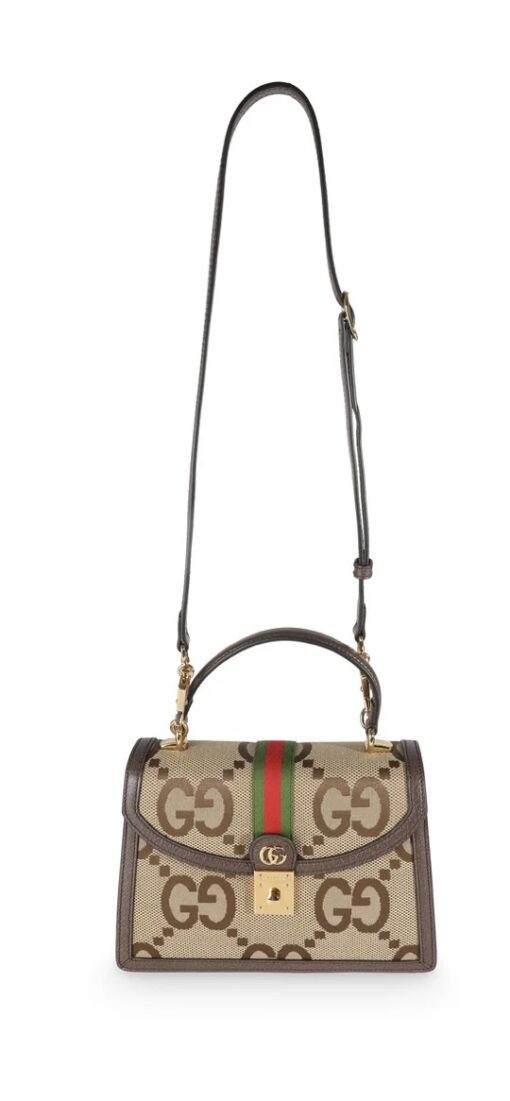 Gucci Ophidia Jumbo G Small Canvas Tote Shoulder Bag Beige 8