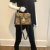 Gucci Ophidia Jumbo G Small Canvas Tote Shoulder Bag Beige 4