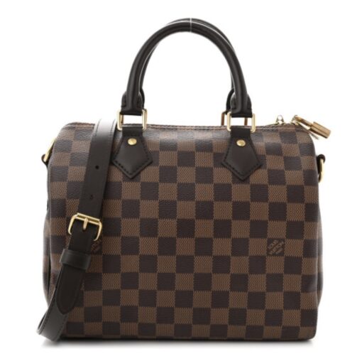 Louis Vuitton Damier Ebene Speedy Bandouliere 25 Red