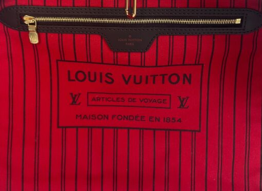 Louis Vuitton Neverfull Damier Ebene MM Cerise Red 7