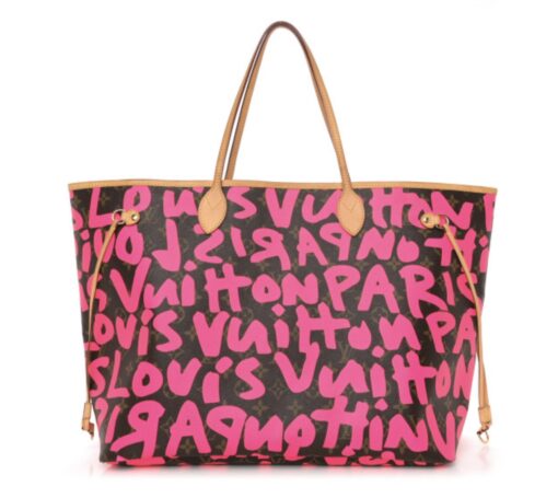 Louis Vuitton Monogram Graffiti Neverfull GM Hot Pink