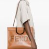Fendi Medium Brown Caramel Sunshine Tote Shopper and Black Victorine Wallet #2 Affirm 3
