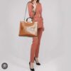 Fendi Medium Brown Caramel Sunshine Tote Shopper and Black Victorine Wallet #2 Affirm 2