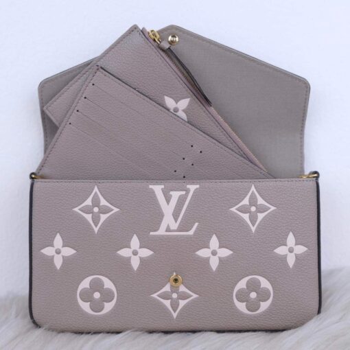 Louis Vuitton Felicie Pochette Turtle Dove Bicolor Full Set