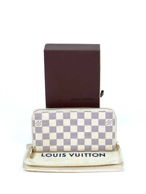 Louis Vuitton Damier Azur Canvas Zippy Wallet Beige - Image 2