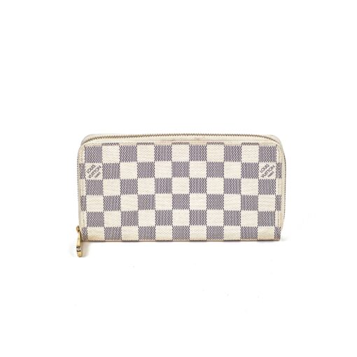 Louis Vuitton Damier Azur Canvas Zippy Wallet Beige 4