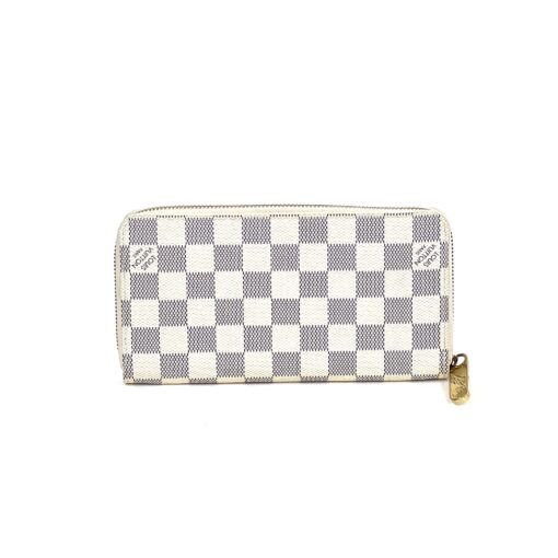 Louis Vuitton Damier Azur Canvas Zippy Wallet Beige