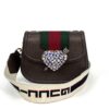 Gucci Small Linea Totem Bag Brown with Crystal Heart