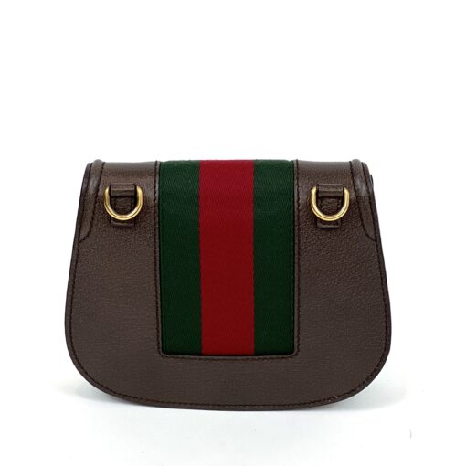 Gucci Small Linea Totem Bag Brown with Crystal Heart 4