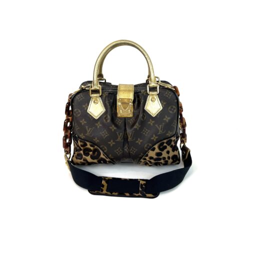 Louis Vuitton Adele Stephen Sprouse Limited Edition Satchel Monogram Leopard Gold - Image 14