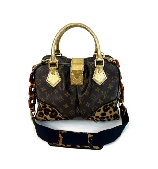 Louis Vuitton Adele Stephen Sprouse Limited Edition Satchel Monogram Leopard Gold