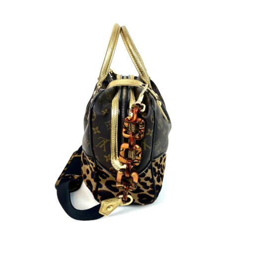 Louis Vuitton Adele Stephen Sprouse Limited Edition Satchel Monogram Leopard Gold - Image 10