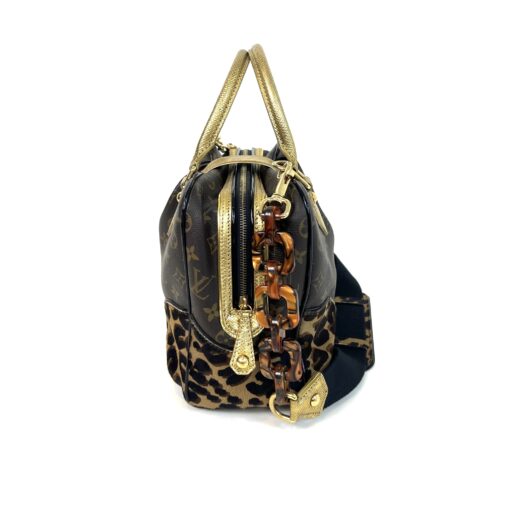 Louis Vuitton Adele Stephen Sprouse Limited Edition Satchel Monogram Leopard Gold - Image 9