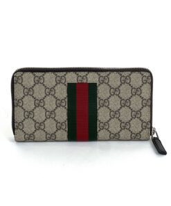 Gucci Supreme Monogram Zip Around Bee Wallet 2