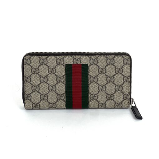 Gucci Supreme Monogram Zip Around Bee Wallet 2