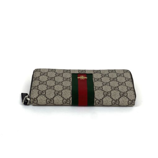 Gucci Supreme Monogram Zip Around Bee Wallet 3