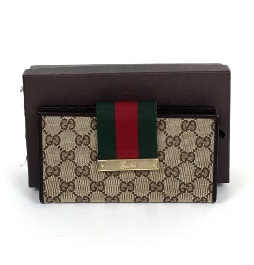 Gucci Logo Web Continental Wallet - Image 2