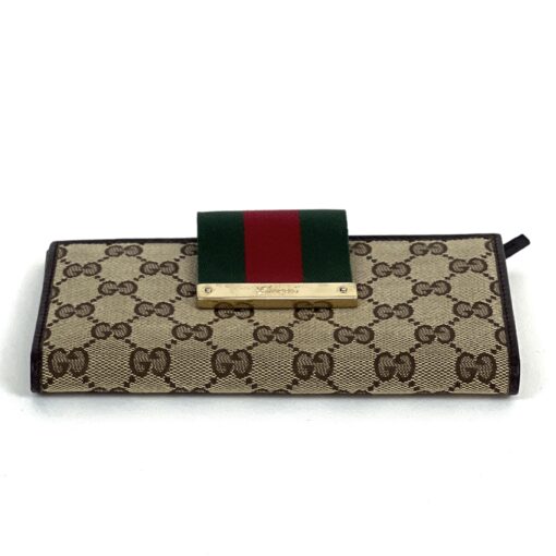 Gucci Logo Web Continental Wallet - Image 4