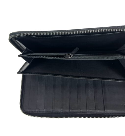 Gucci Guccissima Zip Around Long Wallet Black 9