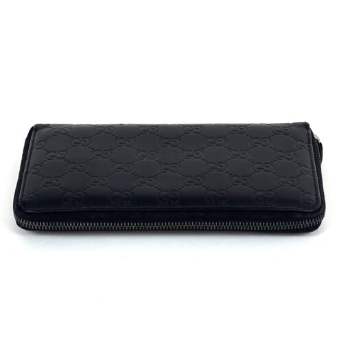 Gucci Guccissima Zip Around Long Wallet Black 3