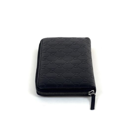 Gucci Guccissima Zip Around Long Wallet Black 6